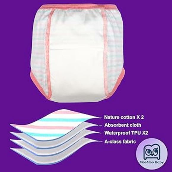 NWT MooMoo Baby Cotton 3 Training Pants Potty Training Underwear Sz 6T - Picture 2 of 8